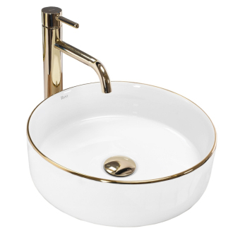 Rea umývadlo na dosku Sami - gold edge REA-U6758