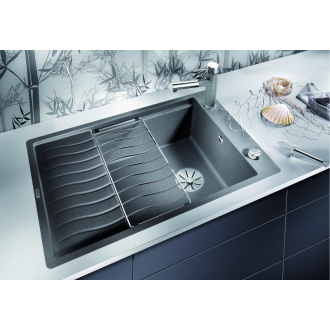 Blanco ELON XL 6 SF 524857 drez s odkvapom, obojstranný biela drez do roviny