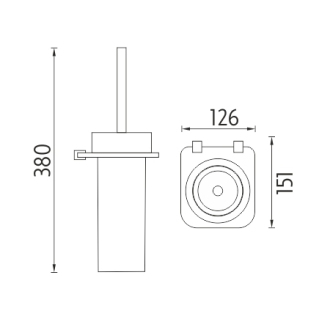 Nimco Bormo BR X3-94W-26 Toaletná WC kefa chróm