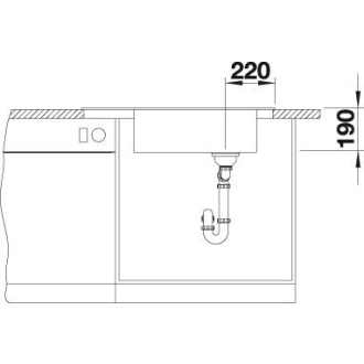 Blanco ELON XL 8 S 524872 drez s odkvapom, obojstranný aluminium drez vstavaný