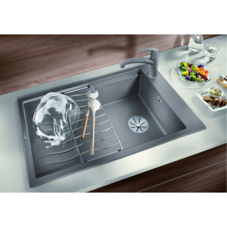 Blanco ELON XL 8 S 524872 drez s odkvapom, obojstranný aluminium drez vstavaný