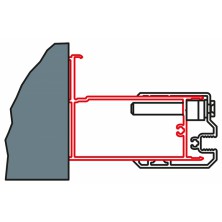 SANSWISS SWING-LINE, SWING-LINE F Profil na rozšírenie dverí, o 25mm, aluchróm ACSL1.50.1948