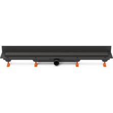 Podlahový linear. žľab k stene čierny 950 mm, bočný D40, Klasik/floor čierna CH 950 KC 2