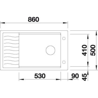 Blanco ELON XL 8 S 524862 drez s odkvapom, obojstranný aluminium drez vstavaný