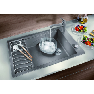 Blanco ELON XL 8 S 524862 drez s odkvapom, obojstranný aluminium drez vstavaný