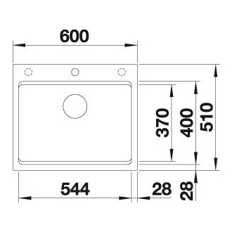 Blanco ETAGON 6 524531 jednodrez bez odkvapu aluminium drez vstavaný