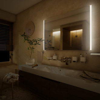 Nimco Séria 11000 ZP 11003V LED zrkadlo 800x700 s dotykovým senzorom rám hliníkový
