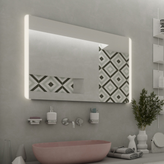 Nimco Séria 17000 ZP 17019V LED zrkadlo 900x700 s dotykovým senzorom rám hliníkový