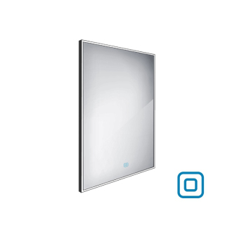 Nimco Séria 13000 ZPC 13002V-90 čierne LED zrkadlo 600x800 s dotykovým senzorom čierna matná