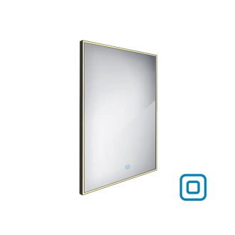Nimco Séria 13000 ZPC 13002V-90 čierne LED zrkadlo 600x800 s dotykovým senzorom čierna matná