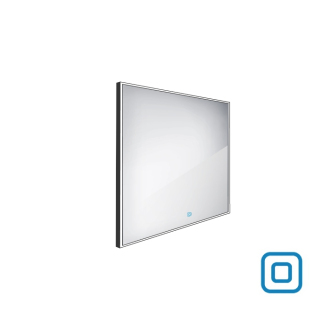 Nimco čierne LED zrkadlo 600x600 s dotykovým senzorom ZPC 13066V-90