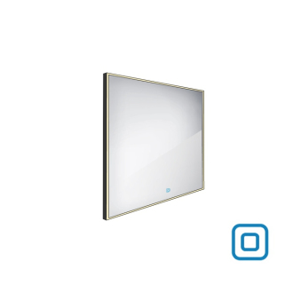 Nimco čierne LED zrkadlo 600x600 s dotykovým senzorom ZPC 13066V-90