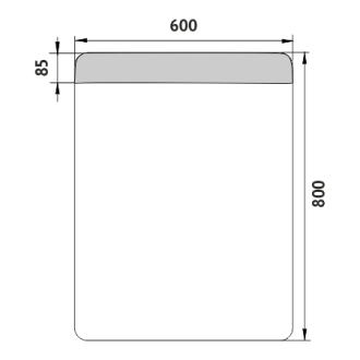 Nimco Séria 23000 ZP 23002 LED zrkadlo 600x800 rám hliníkový