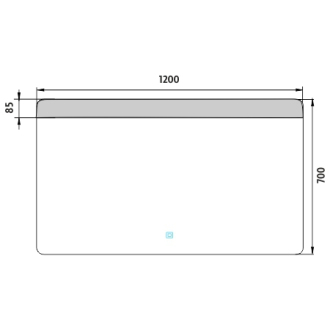 Nimco Séria 23000 ZP 23006V LED zrkadlo 1200x700 s dotykovým senzorom rám hliníkový