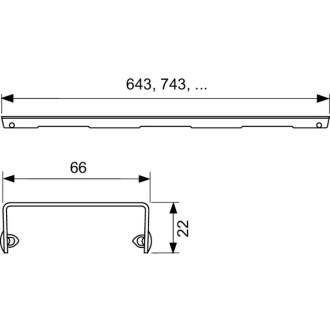 TECEdrainline rošt &quot;quadr.&quot;90cm mat 600951