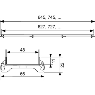TECEdrainline púzdro pre dlažbu 90cm 600970