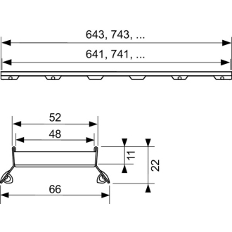 TECEdrainline rošt dlažba &quot;plate II&quot; 90 600972