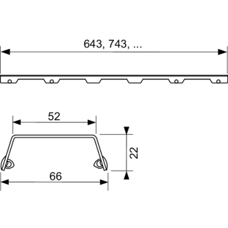 TECEdrainline rošt &quot;steel II&quot; 90cm mat 600983