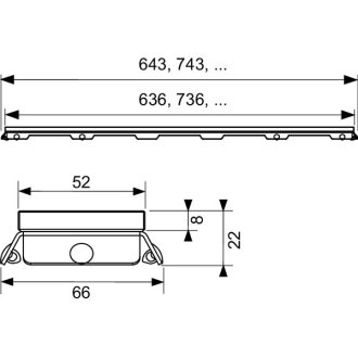 TECEdrainline des.mreža.100cm&quot;quadratum&quot; 601050