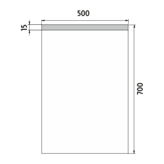 Nimco Séria 8000 ZP 8001 LED zrkadlo 500x700 rám hliníkový