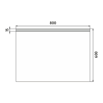 Nimco Séria 8000 ZP 8003 LED zrkadlo 800x600 rám hliníkový