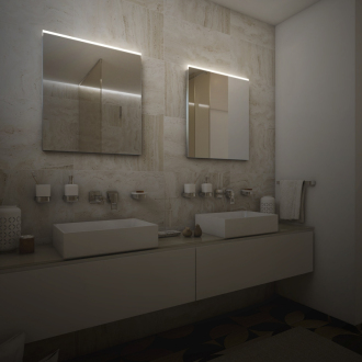 Nimco Séria 8000 ZP 8019 LED zrkadlo 900x600 rám hliníkový