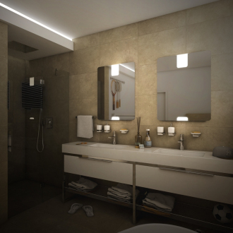 Nimco Séria 21000 ZP 21002 LED zrkadlo 600x800 rám hliníkový