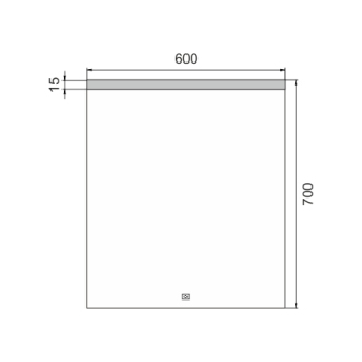 Nimco Séria 8000 ZP 8002V LED zrkadlo 600x700 s dotykovým senzorom rám hliníkový