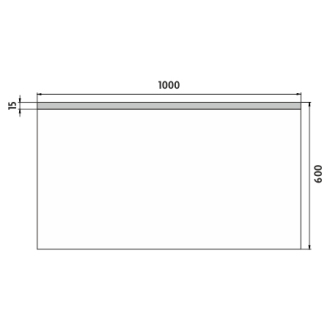 Nimco Séria 8000 ZP 8004 LED zrkadlo 1000x600 rám hliníkový
