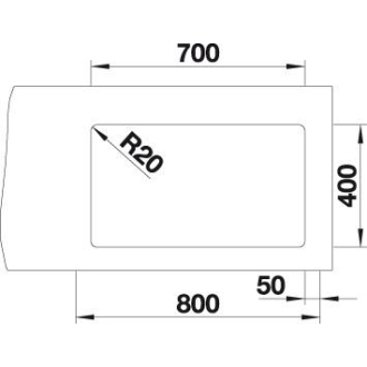 Blanco ETAGON 700-U 525176 jednodrez bez odkvapu kávový drez pod dosku