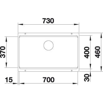 Blanco ETAGON 700-U 525176 jednodrez bez odkvapu kávový drez pod dosku