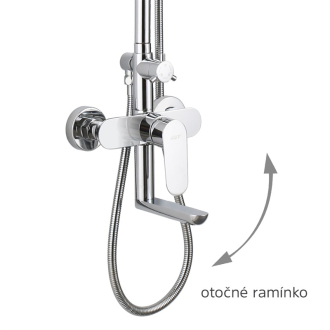Mereo Dita batéria so sprchovou súpravou, otoč. ramienkom, hadicou, CBE60101SCD