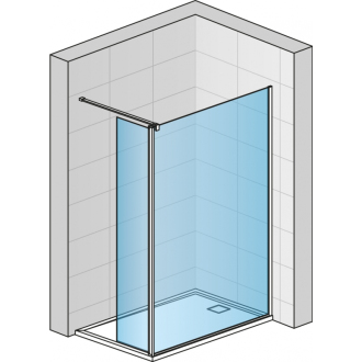 SANSWISS WALK-IN EASY Montážny set BTE2 - krátka stena v 90 ° biela mat shade BTE204200968