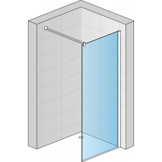 SANSWISS WALK-IN EASY Montážny set BTE2 - krátka stena v 90 ° biela mat shade BTE204200968