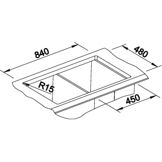 Blanco LEXA 45 S 524902 drez s odkvapom, obojstranný aluminium drez vstavaný