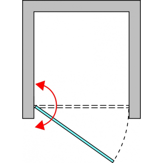 SANSWISS DIVERA Jednokrídlové dvere aluchróm Screen D22T11005087