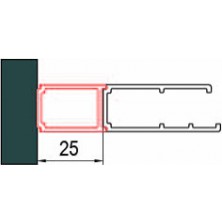 SANSWISS DIVERA Rozširovací profil 25 mm pre dvere a bočné steny aluchróm AD221.50.2000