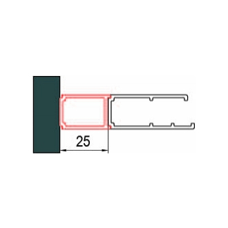 SANSWISS DIVERA Rozširovací profil 25 mm pre dvere a bočné steny aluchróm AD221.50.2000