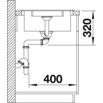 Blanco LEXA 5 S 524922 drez s odkvapom, obojstranný aluminium drez vstavaný