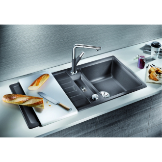 Blanco LEXA 5 S 524922 drez s odkvapom, obojstranný aluminium drez vstavaný