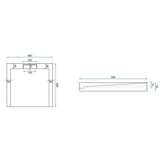 Rea Sprchová vanička White Grand 90x90 REA-K4592