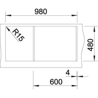 Blanco LEXA 6 S 524932 drez s odkvapom, obojstranný aluminium drez vstavaný