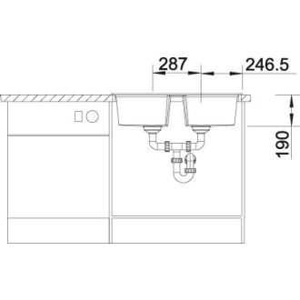 Blanco LEXA 8 524962 dvojdrez bez odkvapu aluminium drez vstavaný