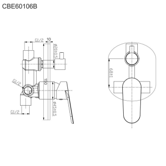 Mereo Sprchový set Viana: CBE60106B, CB700C, CB110H, CB475G, CB705C, CB485D CB650SV2
