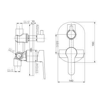 Mereo Sprchový set Zuna: CB60106ZB, CB700P, CB466C, CB110S, CB465P, CB705A, CB485H