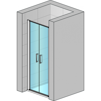SANSWISS DIVERA Dvojkrídlové dvere aluchróm Screen D22T21205087