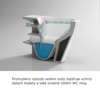 Mereo WC závesné kapotované, RIMLESS, 490x370x360, keramické, vr. sedátka CSS113S VSD82S