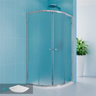 Mereo Sprchový set Kora Lite CK35131ZN 90x90x185, chróm vanička vr. sifónu CK35131ZN