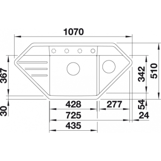 Blanco LEXA 9 E 524992 drez rohový aluminium drez vstavaný