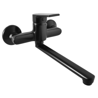 RAV SLEZÁK COLORADO Batéria drezová/umývadlová nástenná, čierna matná CO101.5/23CMAT